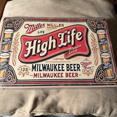 Love This  Miller High Life   Milwaukee Beer  Iron Colorful Sign 7.9 x11.9 