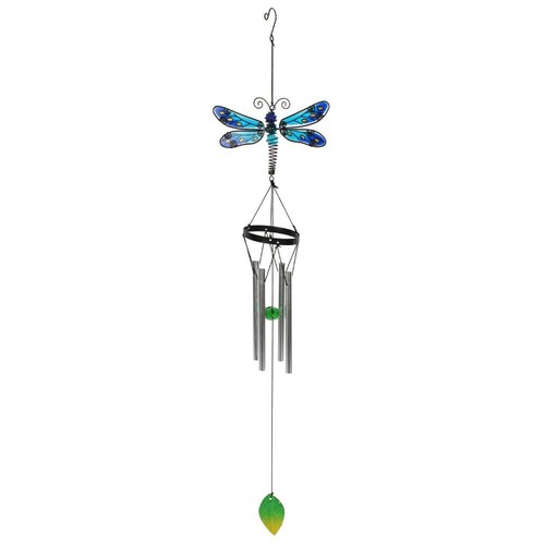 Blue Dragonfly Windchime Sun Catcher Hanging Garden Decoration - Picture 2 of 4