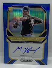 2021 Panini Prizm Miguel Yajure Pirates Blue Rookie Auto 33/50