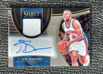  JOE DUMARS 2018-19 SELECT AUTOGRAPHED GAME USED JERSEY #'d /199! PISTONS HOF!