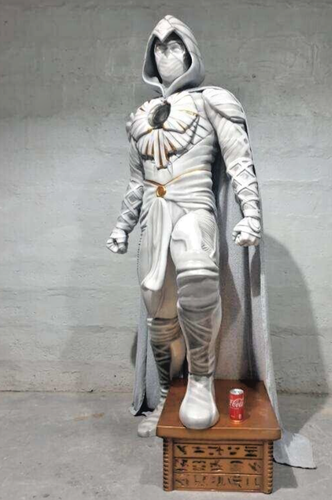 Statua personalizzata AVENGERS MOON KNIGHT a grandezza naturale negozio cinema pezzo da esposizione limitato - Foto 6 di 7