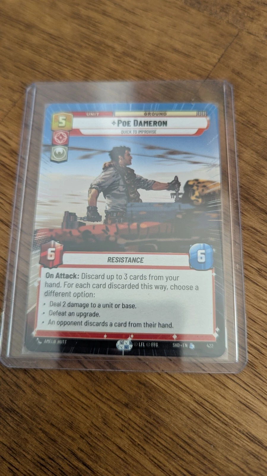 POE DAMERON Hyperspace 422 Legendary Star Wars Unlimited Shadows Of The Galaxy