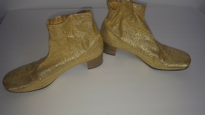 gold lame boots