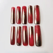 10 Pcs LARGE Personally Styled Press on Nails 04357