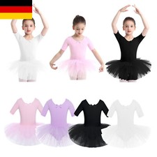 DE Mädchen Ballett Tanzrock Tutu Kleid Gymnastik Leotard Kostüm Tanzbekleid Rock