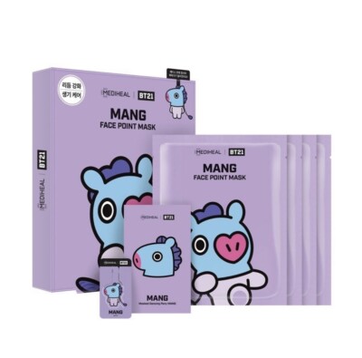 BTS BT21 Mediheal Face Point Mask Mang (Balance) w/ Postcard & Bookmark