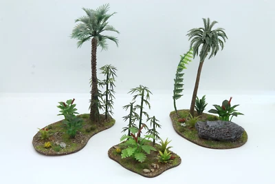 TWOSHEDSFRED Set of 3 Jungle scenery bases for wargames. Ideal for tabletop or RPGs. JS
