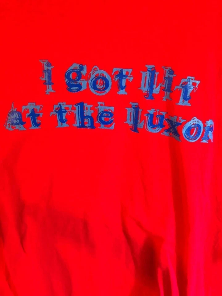 Camiseta Luxor Casino Para Hombre XL Las Vegas I Got Lit at the Vintage Hecha en EE. UU. Foto 2 de 4