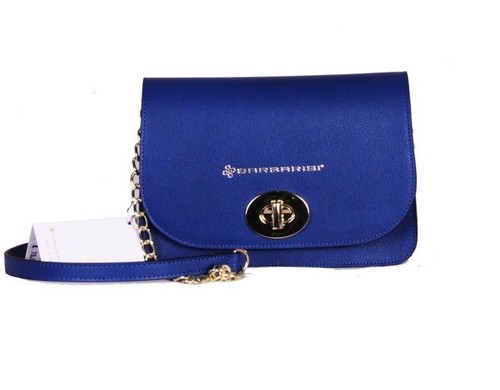 Pochette donna - blu elettrico in vera pelle Simona piccola e comoda  tracolla | eBay