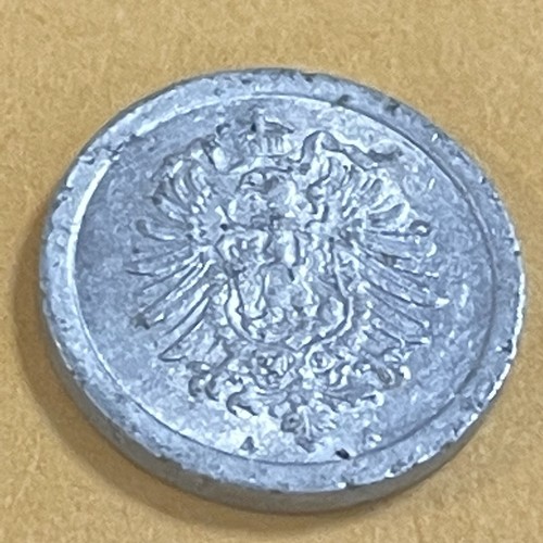 German Empire WWI Pfennig 1917 A Coin Wilhelm II type 1 Large Shield 16mm KM#24 - Picture 7 of 18