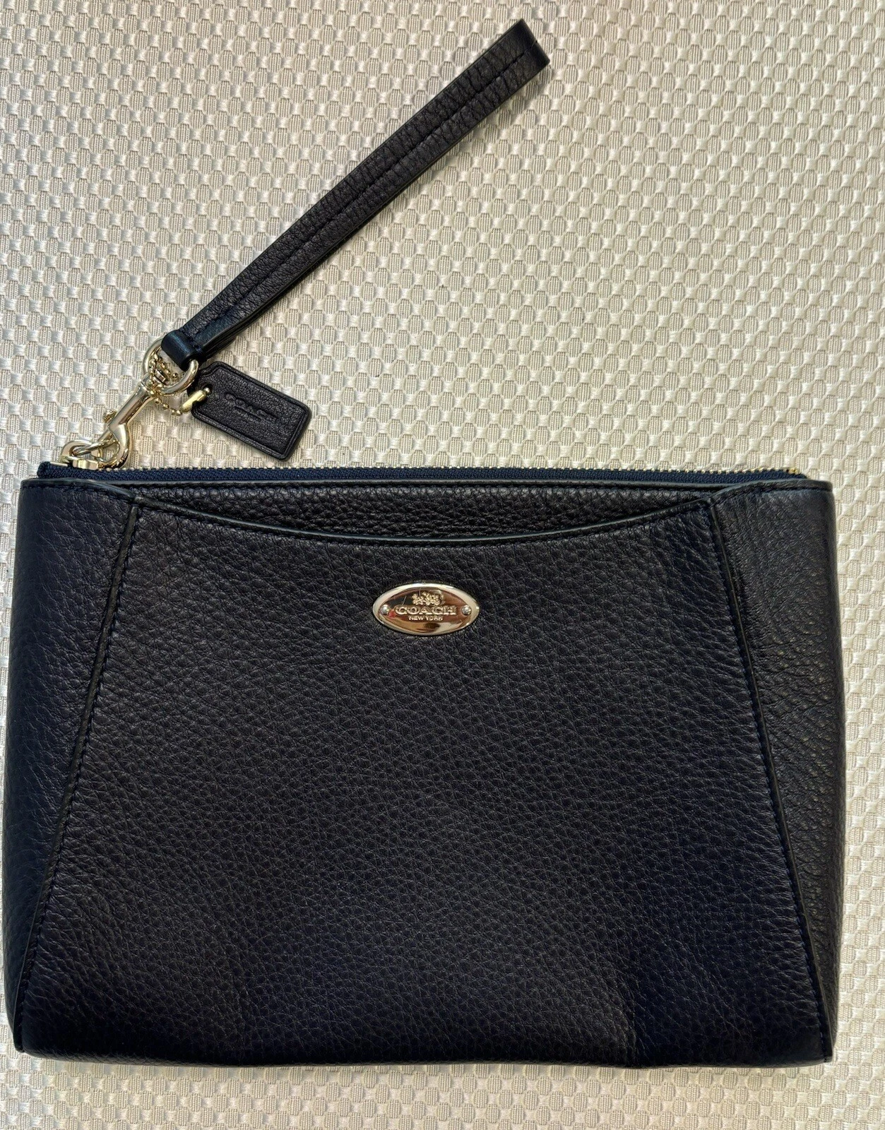 FRIZIONE COACH NAVY F53417 IMMID MORGAN 24 PELLE CIOTTOLI