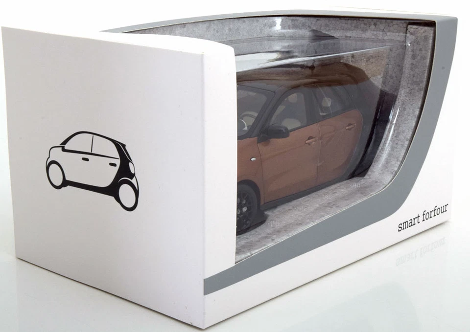 Smart Forfour 2014 Metal Marrone Norev B66960299 1/18 Mercedes Marrone W453 Benz - Immagine 3 di 4