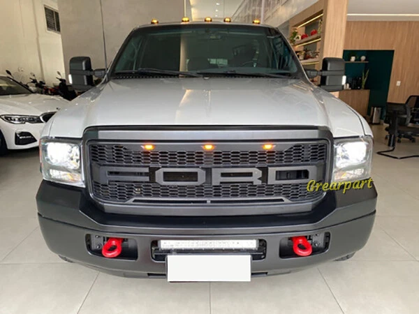 Grelha para Ford F250 F350 2005-2007 grade Super Duty Raptor estilo capô de malha - Imagem 2 de 4
