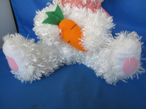 Bunny Rabbit Stuffed Animal Super Soft Shaggy With Carrot 10" Plush - Picture 2 of 8
