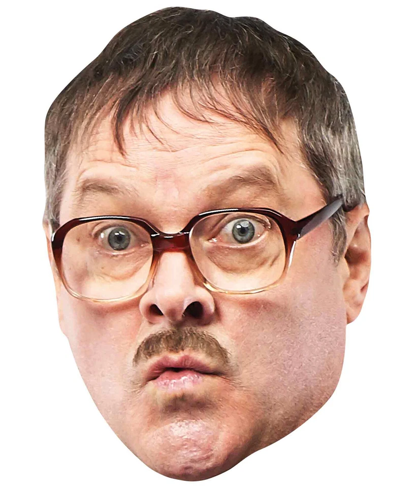 Jim Bell Official Friday Night Dinner Single 2D Card Party Face Mask Mark Heap