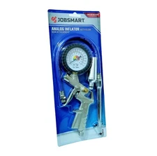 JobSmart Analog Inflator with Blow Gun Attachment 4 Piece Set 1308772 New Sealed