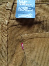 Levi's Worker Cord Jeans Hose W 32 /L 32 Braun Breit- Cordhose Zollstocktasche !