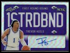 2021-22 Leaf Metal #FRB-TK1 Trevor Keels 1st Round Bound Auto Purple Rainbow/30
