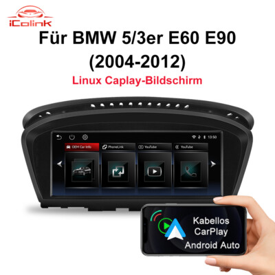 Linux Carplay Android Auto für BMW CCC 5er E60 E61 E90 E91 E93 Bluetooth Navi EQ