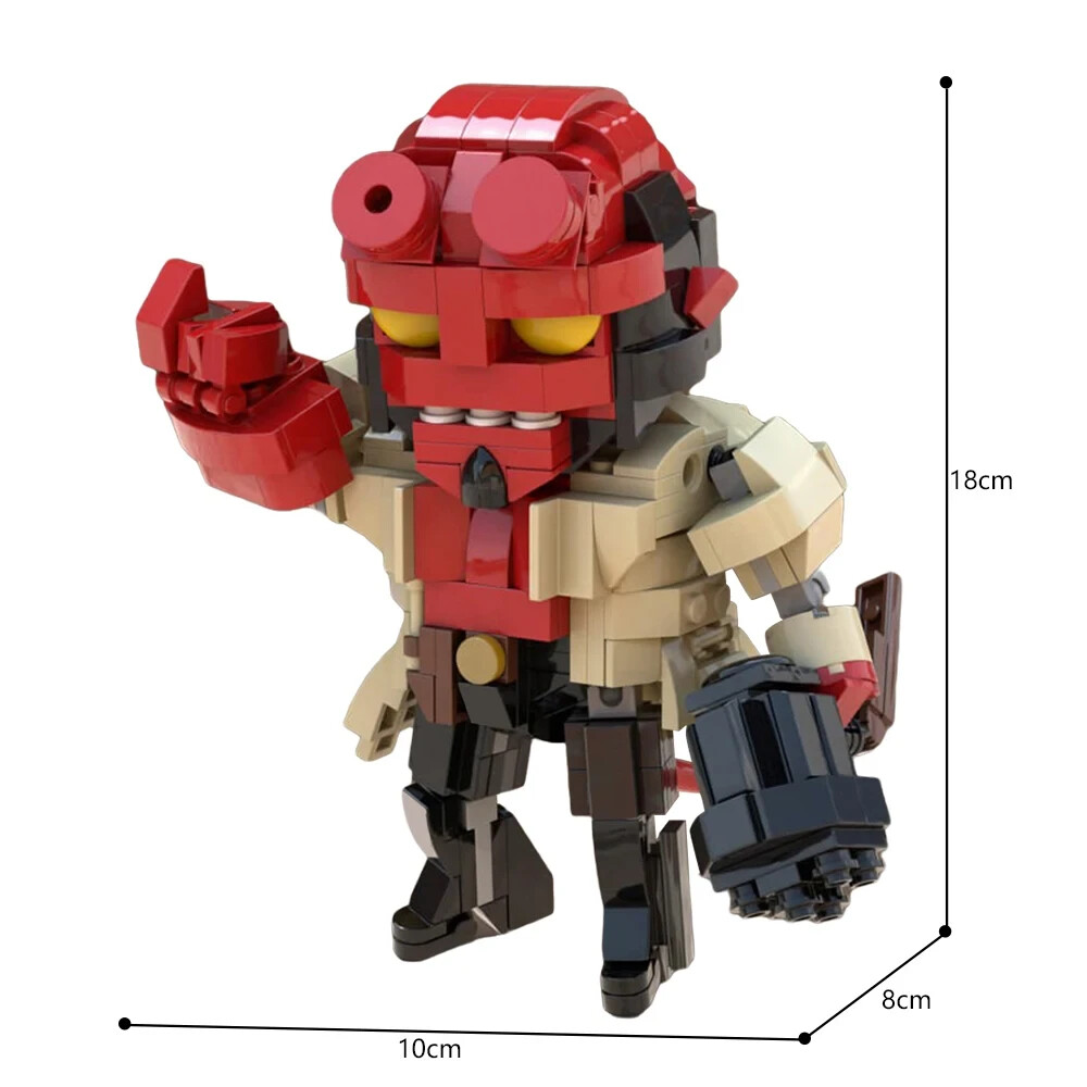 Jeu de construction Hellboy de 426 pièces avec notice PDF pour briques