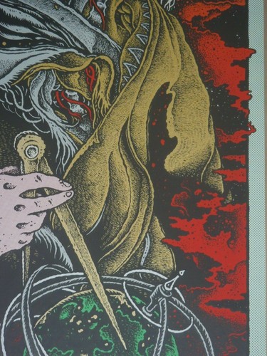 Sleep David D'Andrea Austin firmato poster concerto concerto stampa concerto art 2016 - Foto 7 di 11