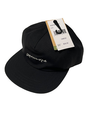 Quiksilver DNA Collection Snapback Hat Mens Adjustable Flat Brim Black