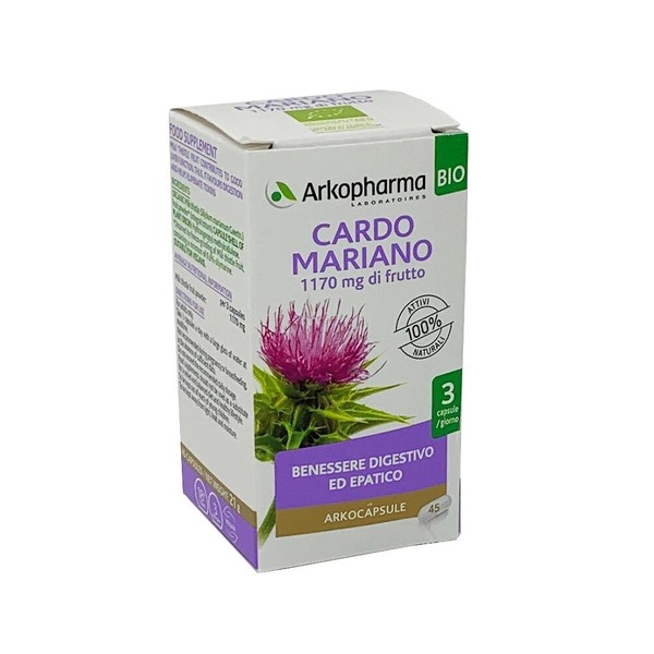 Arkopharma Arkocapsule - Cardo Mariano Integratore Bio, 45 Capsule-image