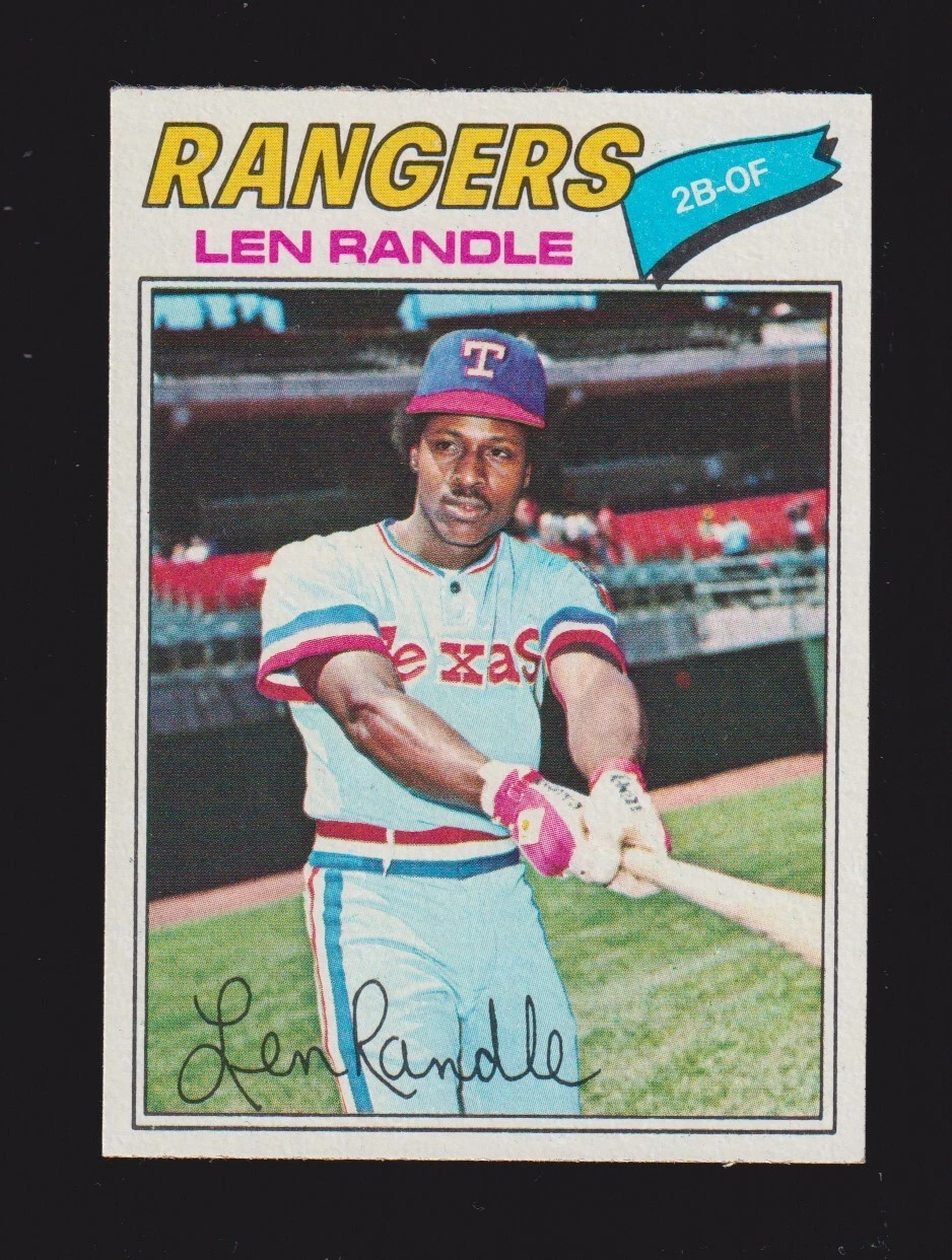 1977 TOPPS #196  Len Randle  TEXAS RANGERS  EX-MINT  B