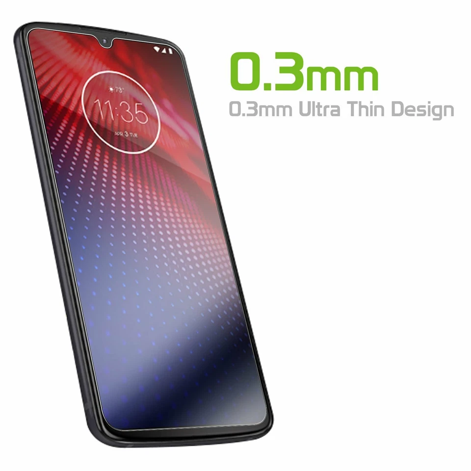 摩托罗拉 Moto Z4 钢化玻璃屏幕保护膜 超高清 透明 9H 硬度 — 第 3/4 张图片