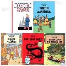 Herge Adventures of Tintin Series 1 : 5 Books Collection Set Tintin in America
