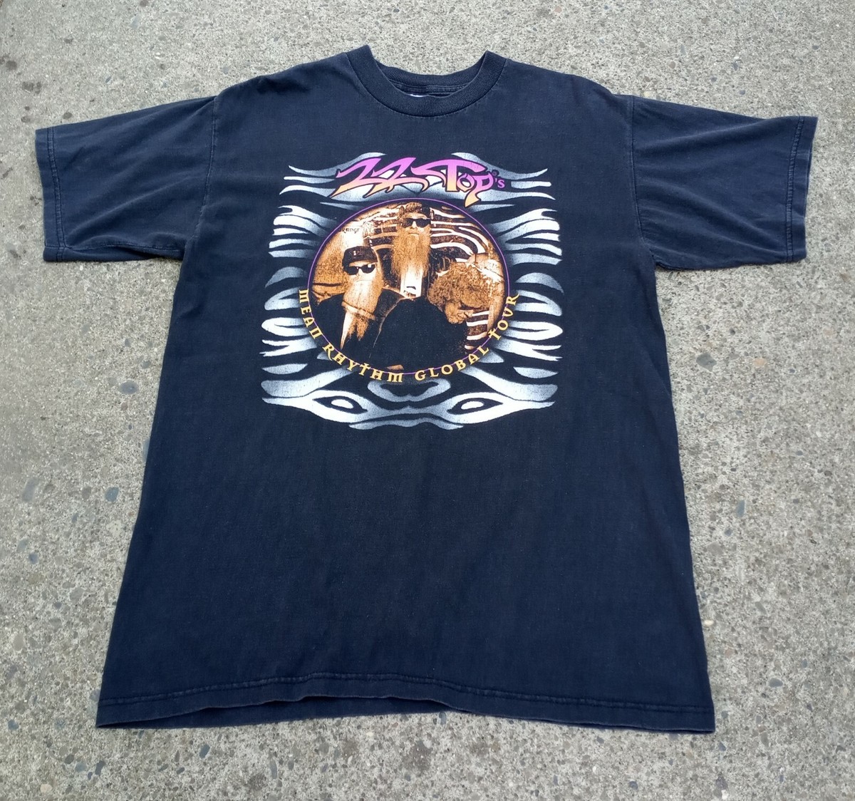 Vintage 90s ZZ Top Mean Rhythm Global Tour T Shirt 1997 Rock N