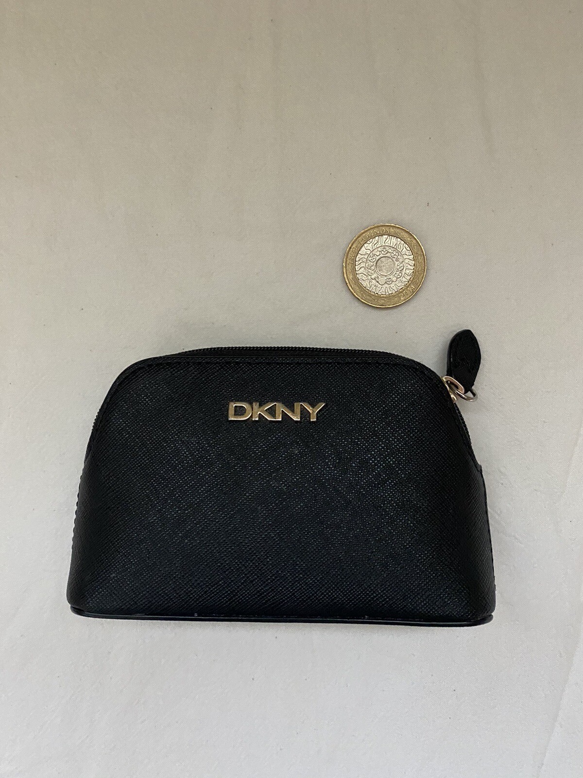DKNY Small Black Leather Cosmetics bag FINAL LISTING eBay