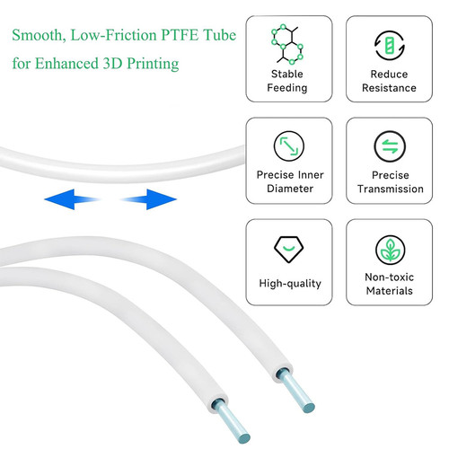 PTFE Schlauch 3D Drucker Teflon Schlauch Tube 2,5 x 4mm für 1.75mm Filament - Afbeelding 6 van 11