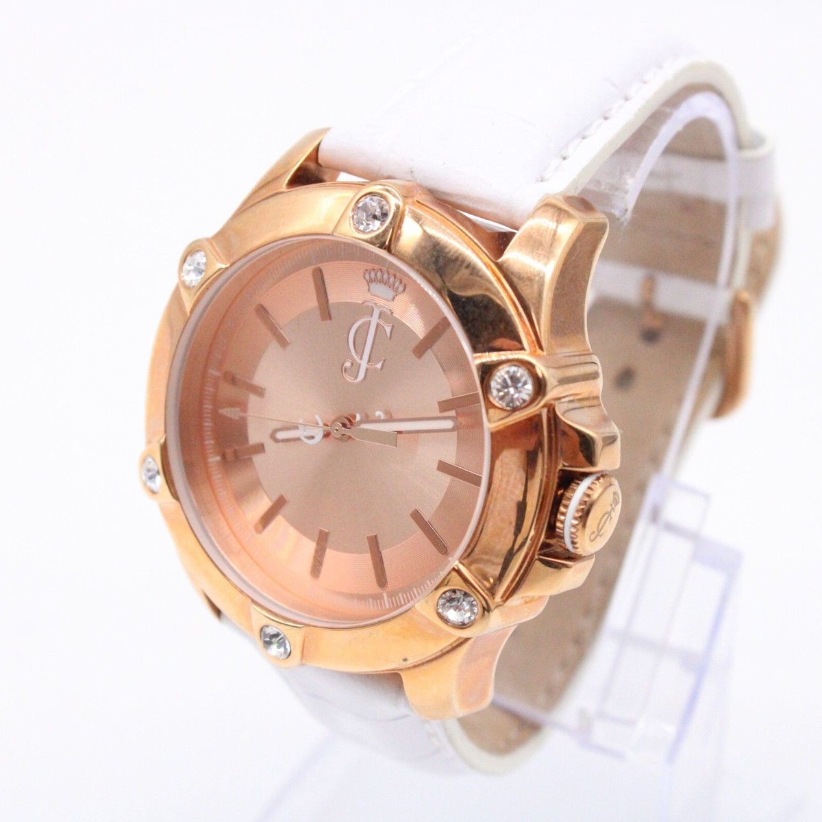 Juicy Couture Watch Womens Gold Tone Stainless Steel Classic White