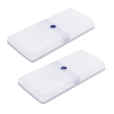 Facon 2PKS 12V 1000Lumens LED RV Dimmable Ceiling Dome Light For Boat Trailer