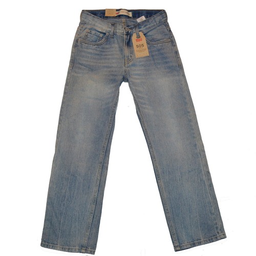 Levi's 505 Boys Dogtown Blue Denim Straight-Fit Jeans 10 18 NWT