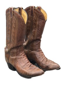 Para hombres De colección Avestruz pierna Tony Lama Botas De Vaquero Talla  9.5 D Marrón Exótico | eBay