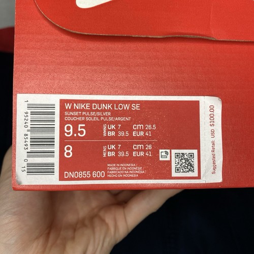 Size 9.5 - Nike Dunk Low Sunset Pulse W - Picture 8 of 10