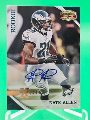 2010 Donruss Gridiron Gear ''X'' AUTO RC NATE ALLEN EAGLES 10/299 #228