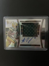 2017 Panini Select Jumbo Rookie Signature Swatches Aaron Jones #JM-AJ /99 RC