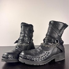 KMRii Python Crush Engineer Boots Black Size ...