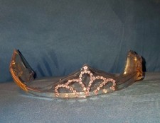 Silver Princess Tiara with Pink Gems