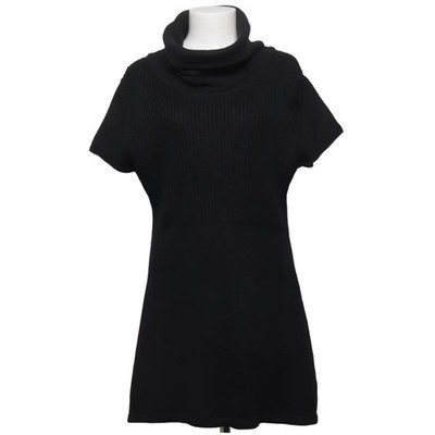 Fabiani, Rollkragenkleid, Größe: 46, Schwarz, Acryl/Baumwolle, Einfarbig #03Z