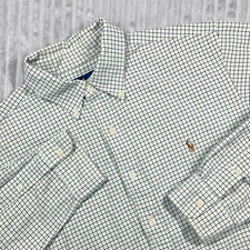 Ralph Lauren Classic Fit Button Down Shirt Men's L Plaid Preppy Career Office