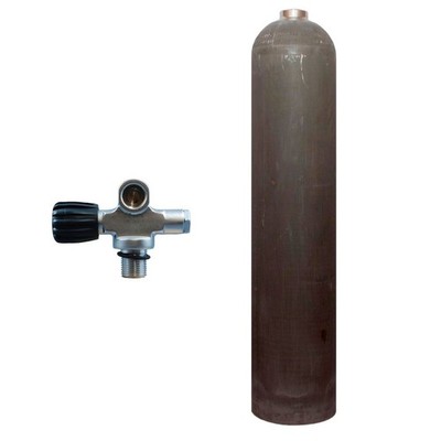 SF-1:40 cf Aluminum Bottle Natural MES with Bridge Valve Handwheel Left Stage Sidemount