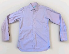 Turnbull  Asser London Pink Herringbone Dress Shirt Mens 16 41 Made In England