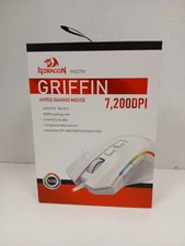 Redragon M607W Griffin Wired Gaming Mouse, White