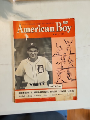 AMERICAN BOY YOUTH'S COMPANION May 1941 WW2 Era Barney McCosky