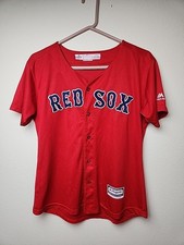 Majestic Cool Base Boston Red Sox Jersey Kids Youth Medium Sewn On ECU