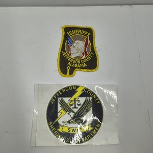 Vintage Jefferson County Alabama Sheriff Dept Shoulder Patch And  SWAT Decal